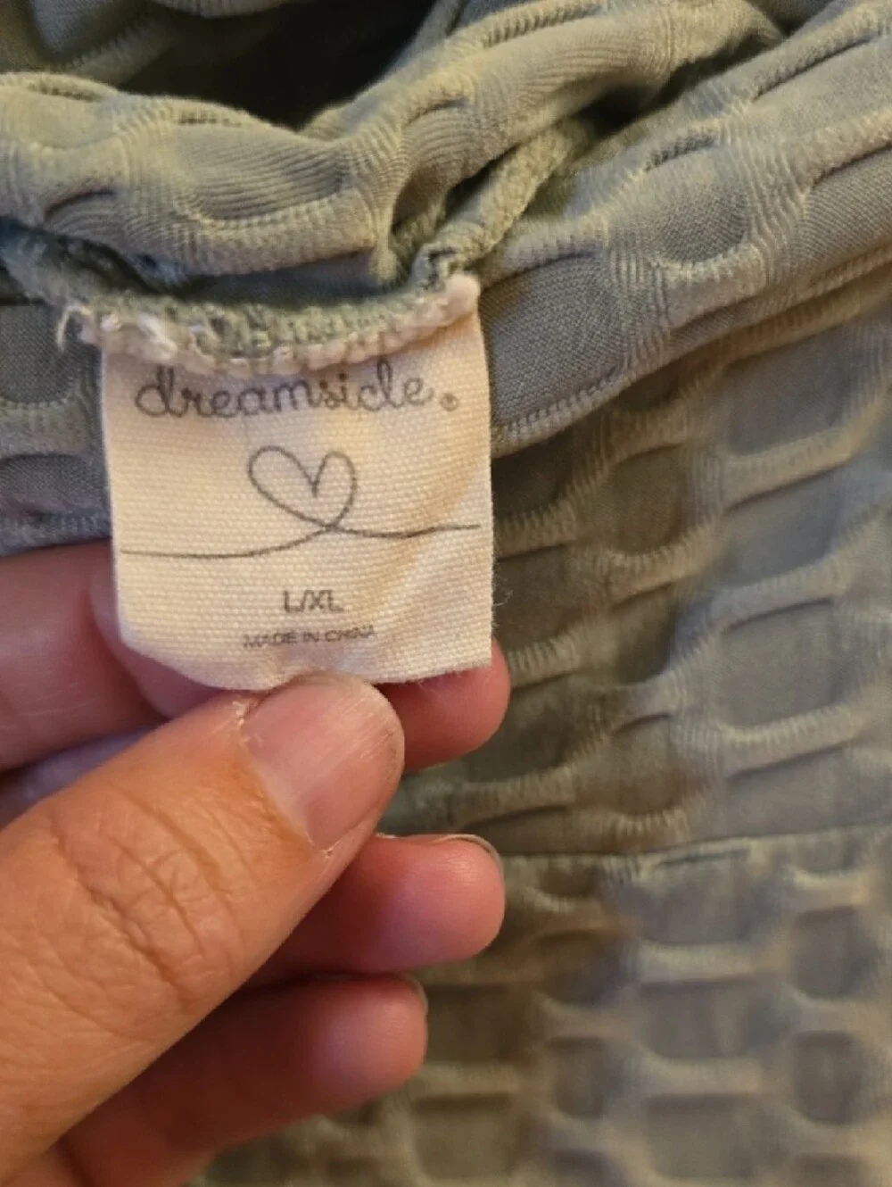 High-Waist Textured Bike Shorts in Light Sage - Picture 2 of 4
